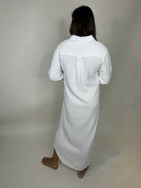 Bobi - Button Front Maxi Shirt Dress