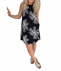Thml - Women's Sleeveless Floral Embroidery Detail Dress