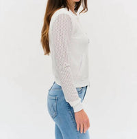 Six/Fifty - Cutout Knit Zip Up Jacket