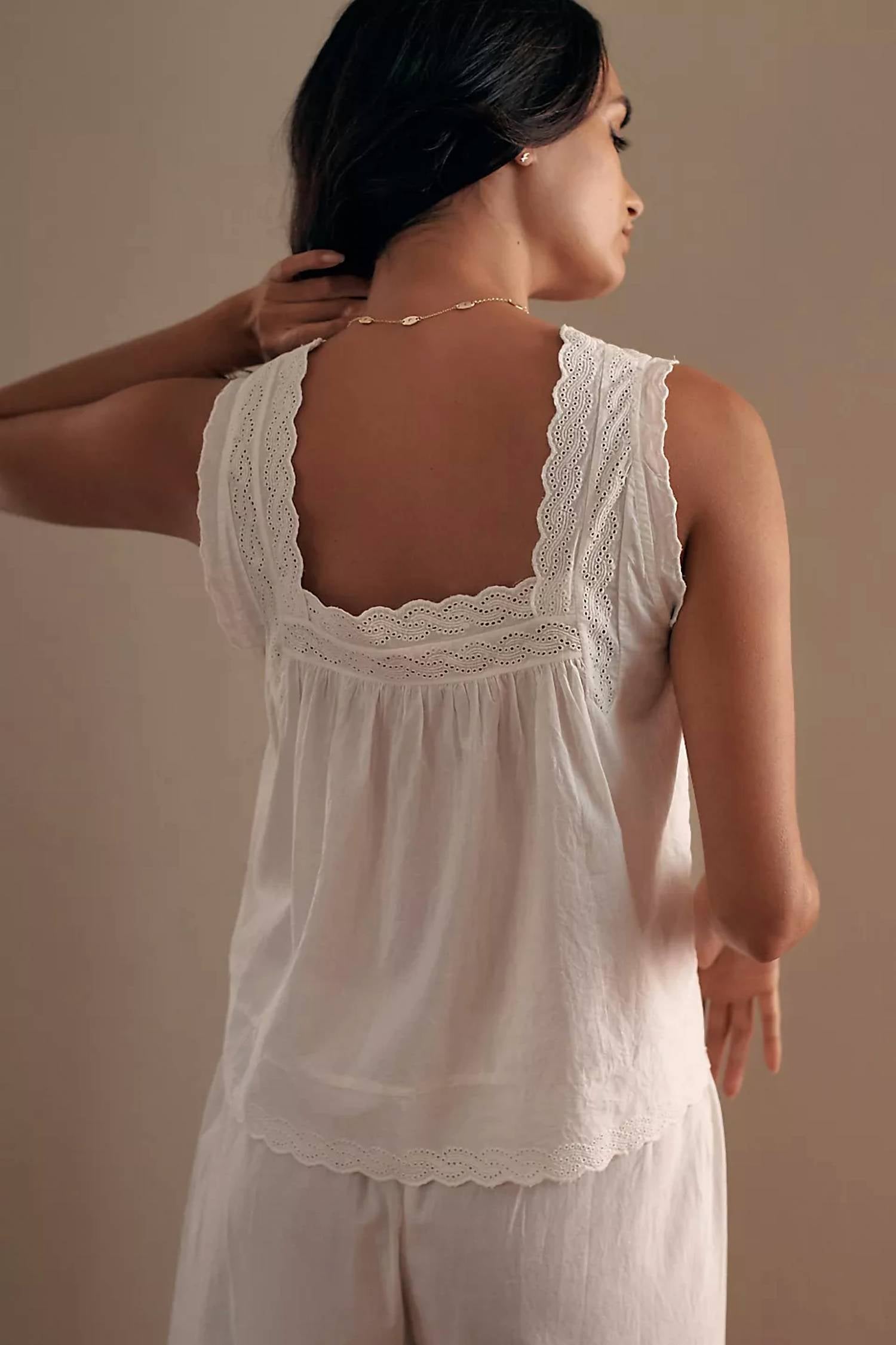 The Great. - Eyelet Tank Top