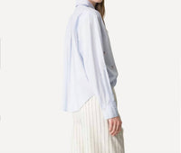 Forte Forte - En Fleur Embroidery Cropped Cotton Poplin Shirt
