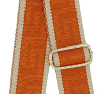 Made in Italy Women's Woven Guitar Style Bag Strap in italy women s woven guitar style bag strap in burnt orange - women's item - detail view