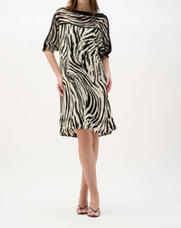 Joseph Ribkoff - Woven Animal Print Straight Dress