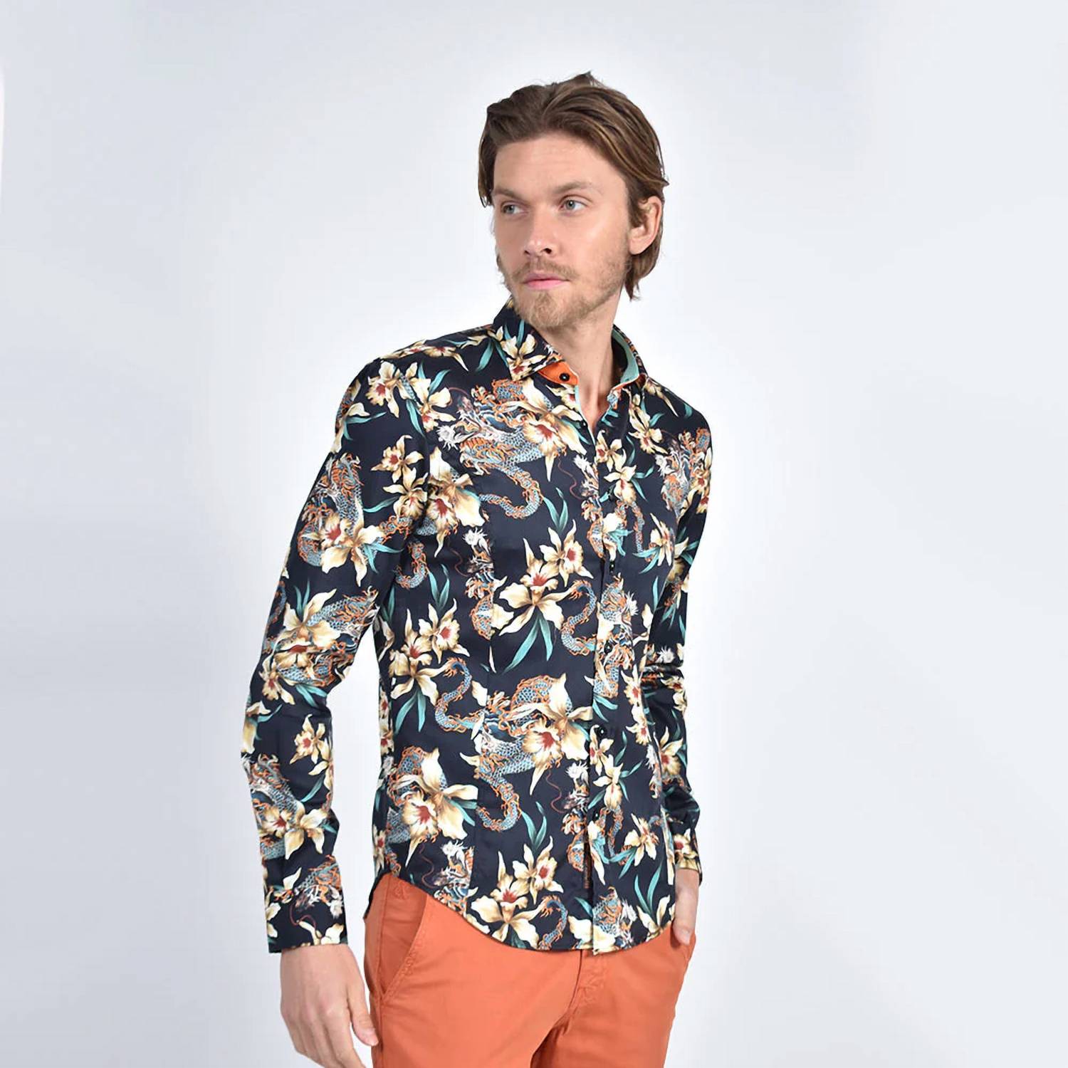 Eight X - Iris and Dragon Button Down Shirt