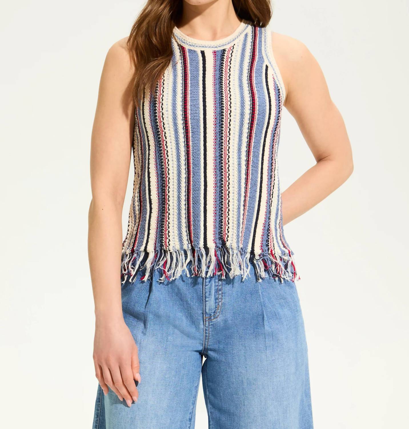 Fdj - Valeria Vertical Stripe Cami Sweater