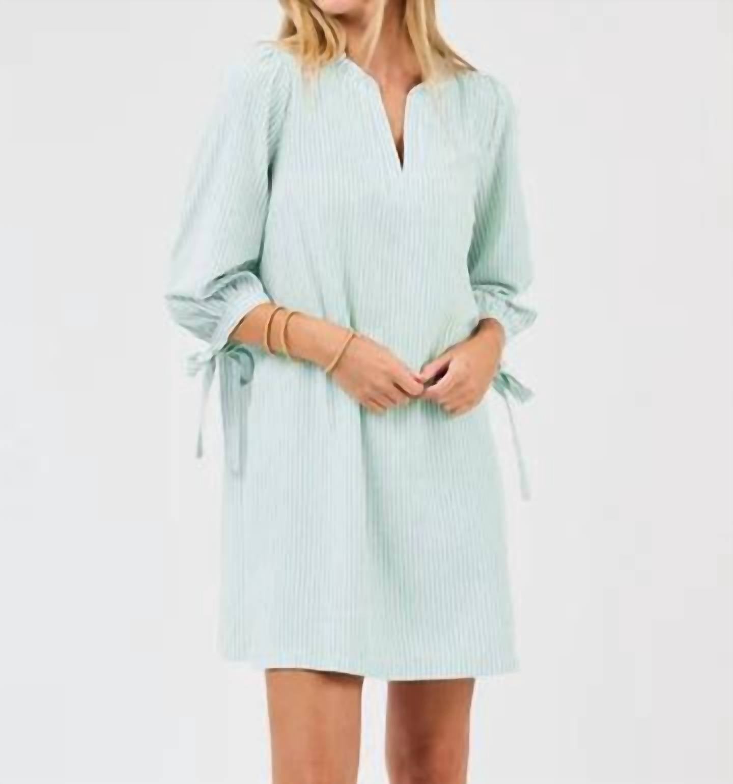 Mary Square - Lainey Seersucker Mini Dress