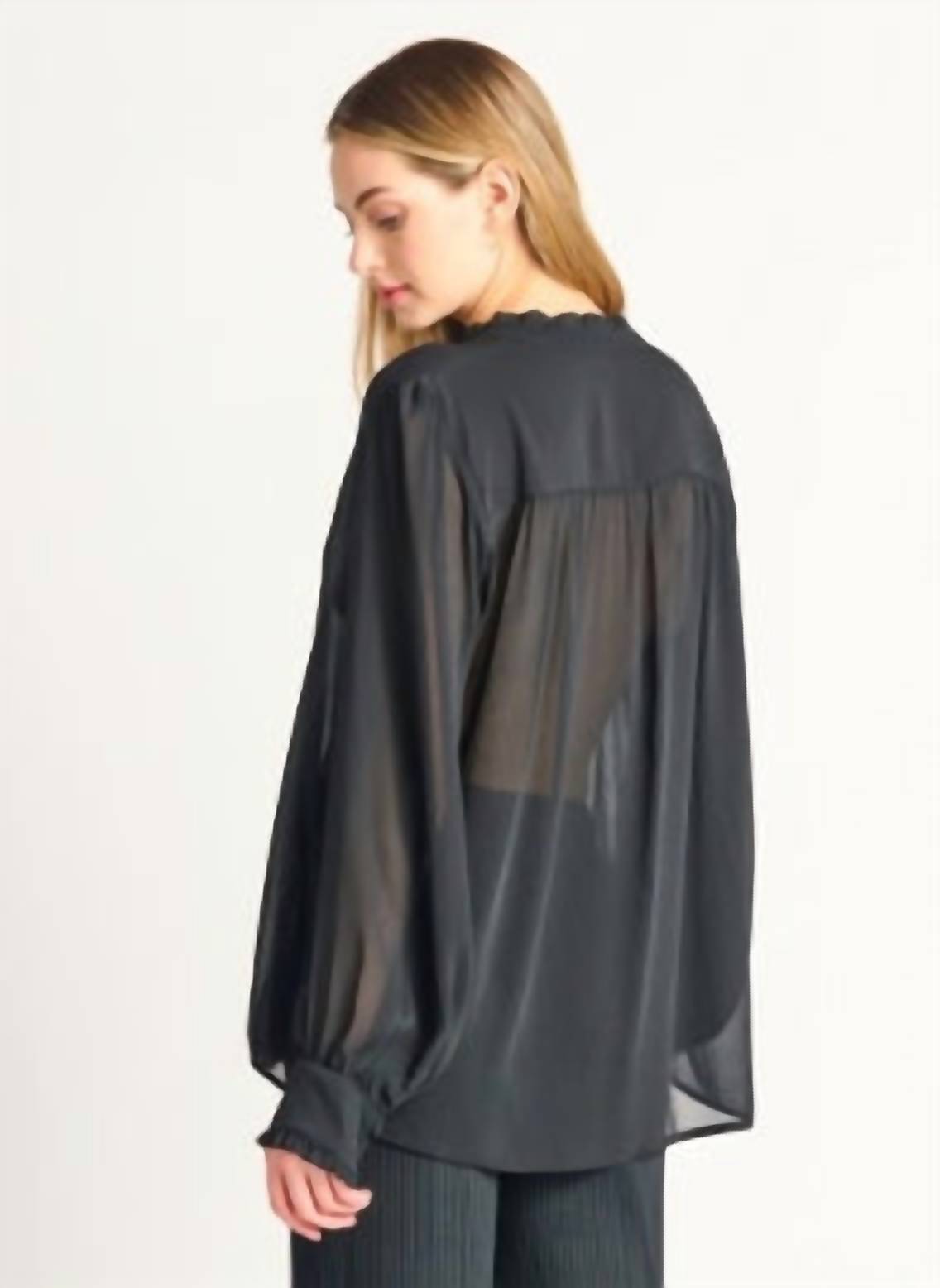 Dex - Ruffle Tie Blouse