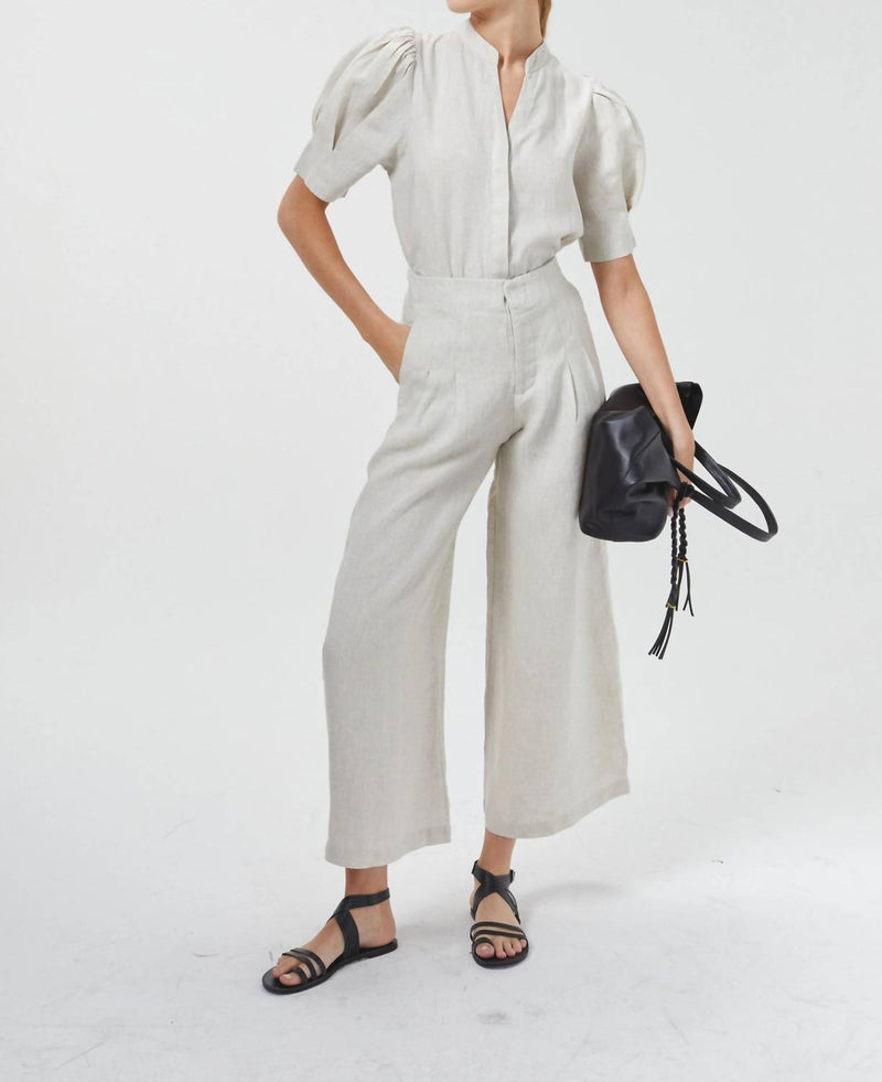 lanhtropy Culotte Linen Pants in natural - women's pants