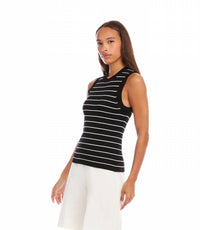 Karen Kane - Stripe Ribbed Sweater Tank Top