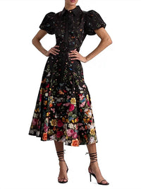 Alice + Olivia - Henrietta Full Flare Midi Dress