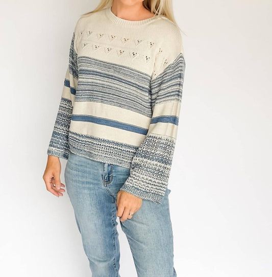 Tribal - Bell Sleeve Boat Neck Sweater