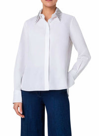 Akris Punto - Cotton Poplin Shirt with Diamonds