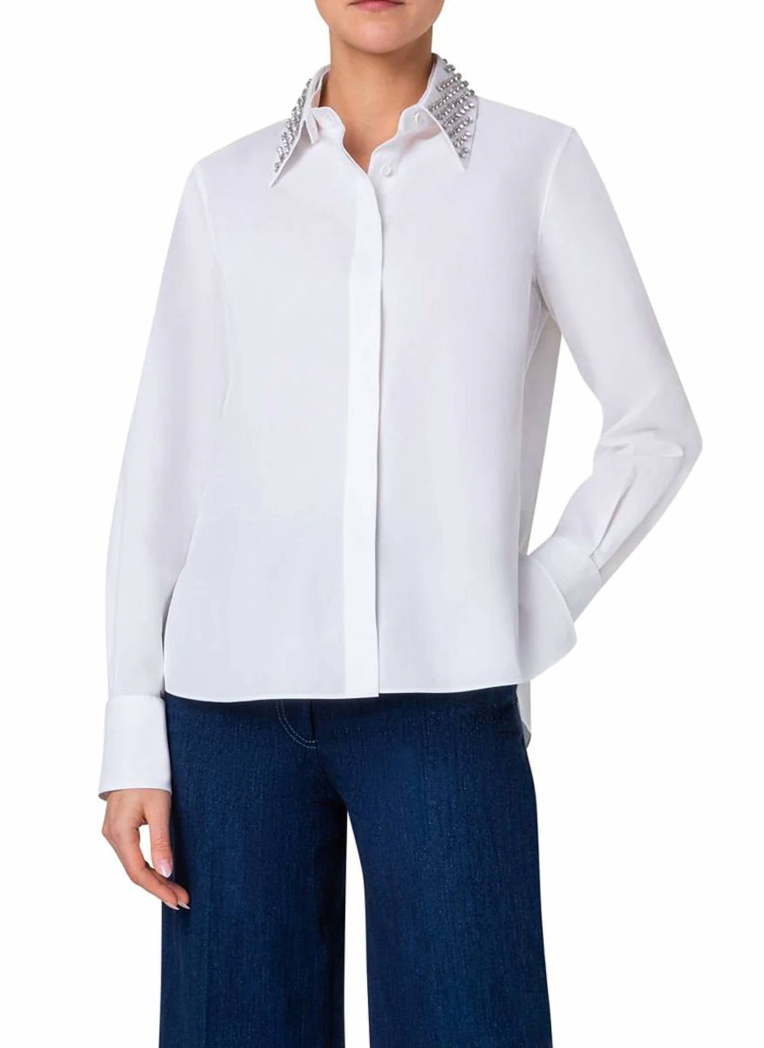 Akris Punto - Cotton Poplin Shirt with Diamonds