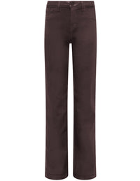 L'Agence Women's Scottie Wide Leg Jean in chocolate coated - women's jeans - detail view