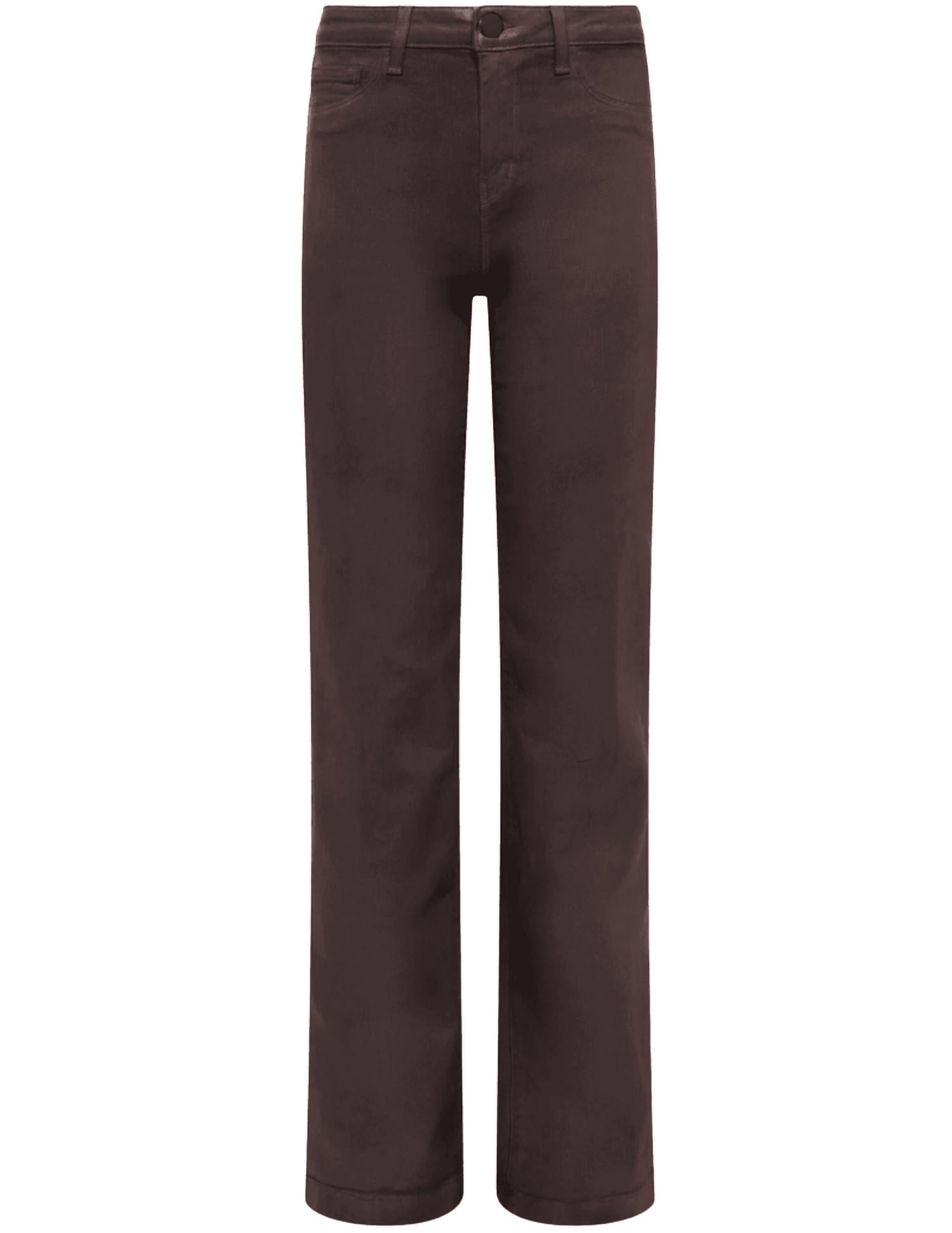 L'Agence Women's Scottie Wide Leg Jean in chocolate coated - women's jeans - detail view