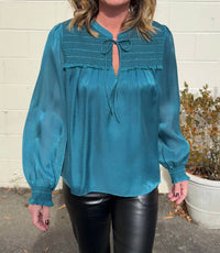 Current Air - Monica Satin Long Sleeve Blouse