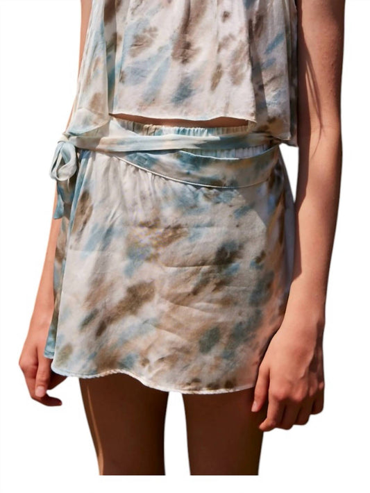 Vintage Havana - Tie Dye Satin Wrap Skort