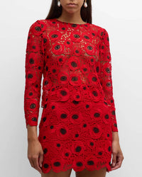 Milly - Nori Long Sleeve Lace Top