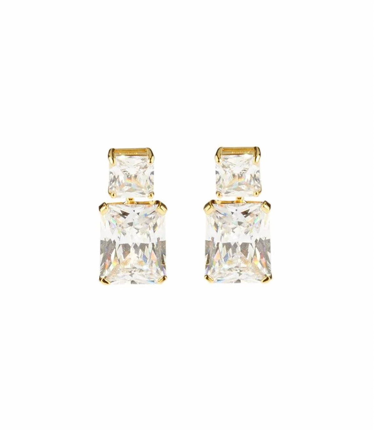 Marlyn Schiff - Women's Princess Cut Drop Earrings