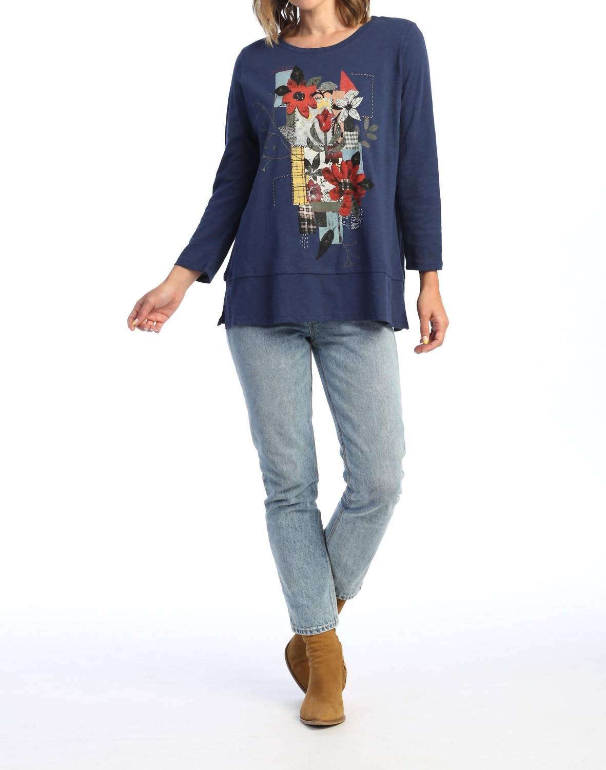 Jess & Jane - Patches Cotton Layered Top