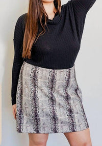 Snake Print Skirt Curvy