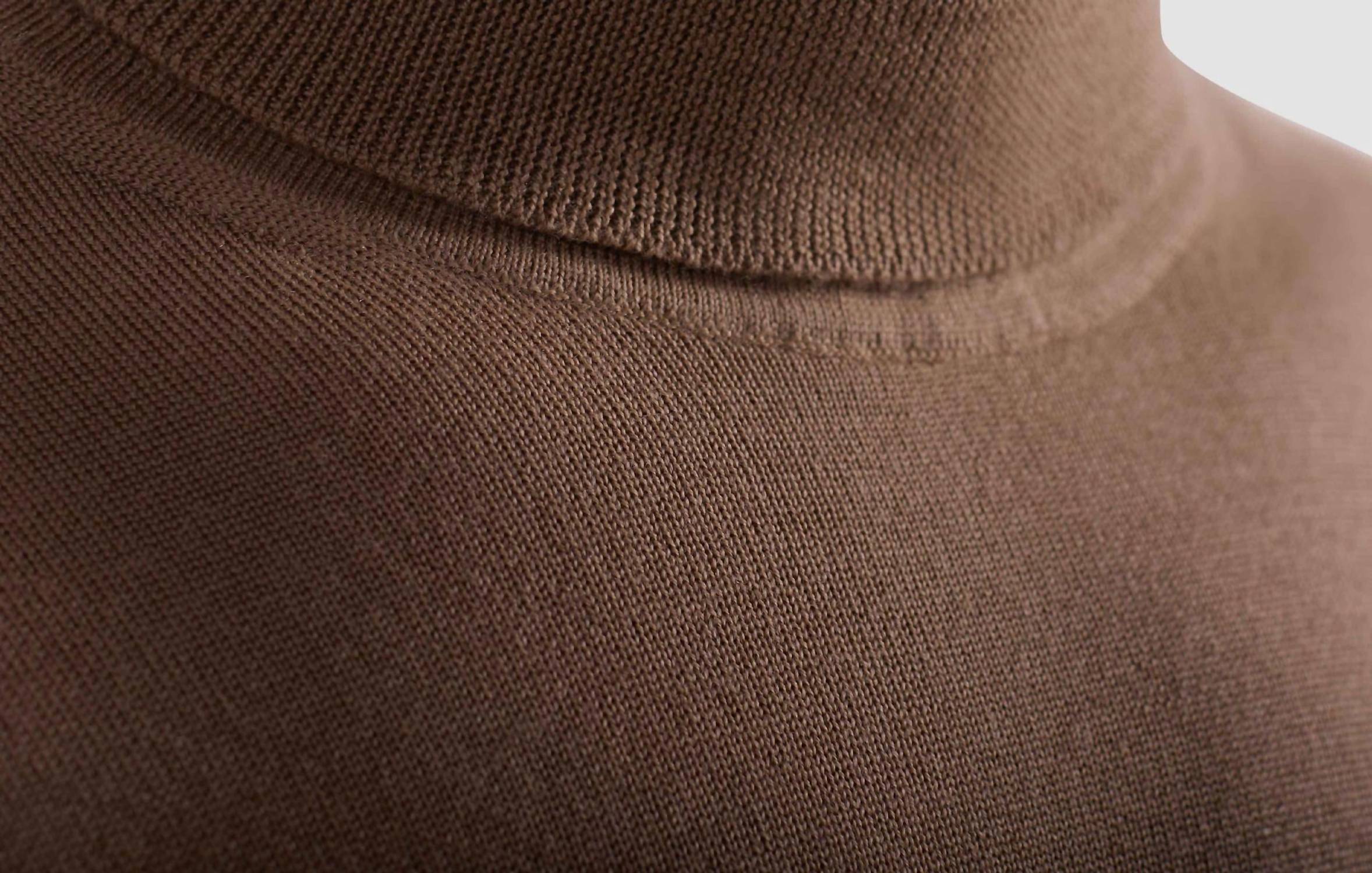 Bugatchi Uomo Wool Turtleneck Sweater in camel - men's sweater - view 4