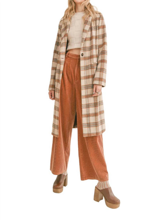 Sage The Label - Nature Lover Plaid Coat