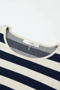 Rivir - Harbor Knit Stripe Rope Embellished Top