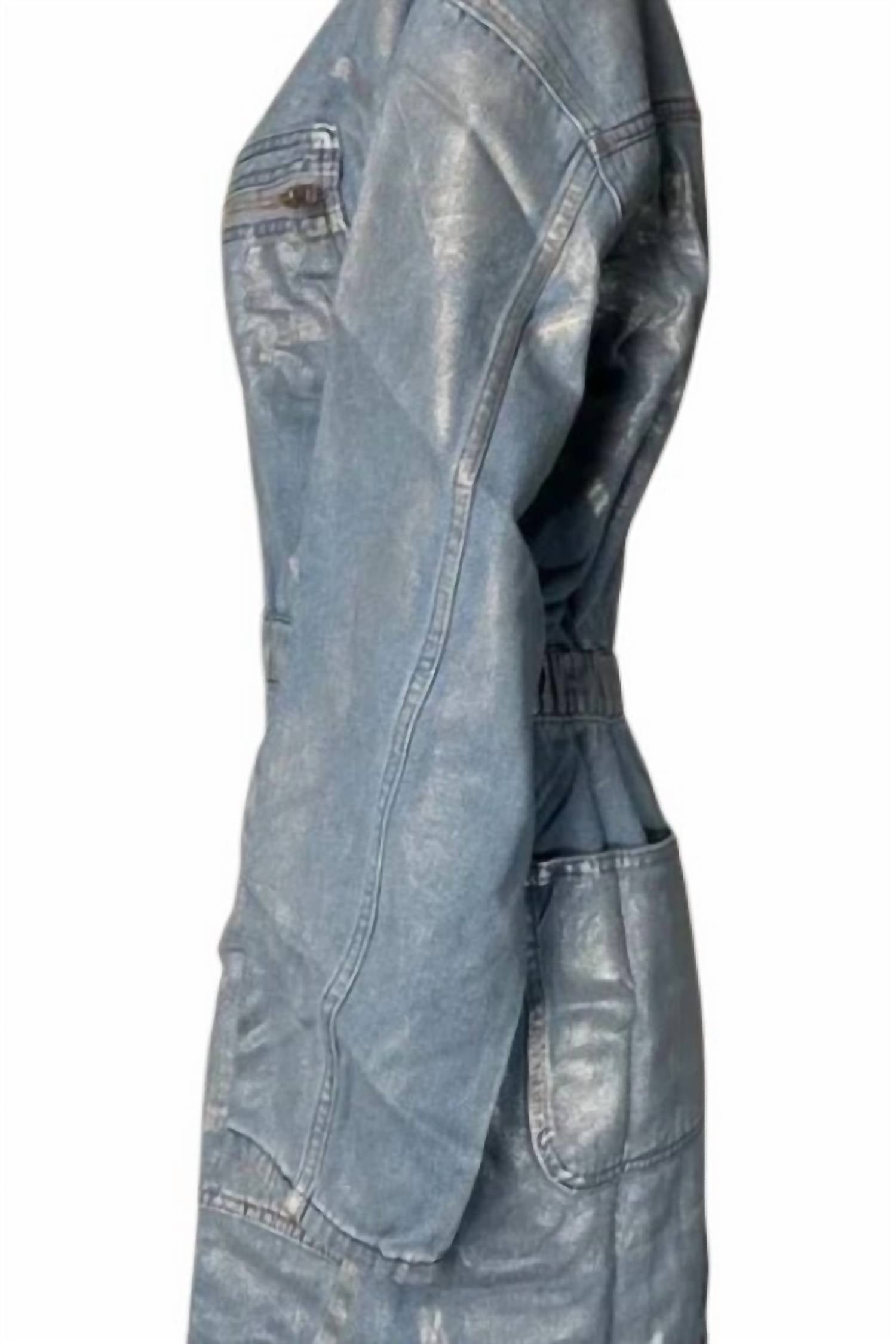 Veveret - Denim Zip-up Jumper Dress