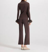 Theo The Label - Women's Nomia Wide Leg Knit Pants