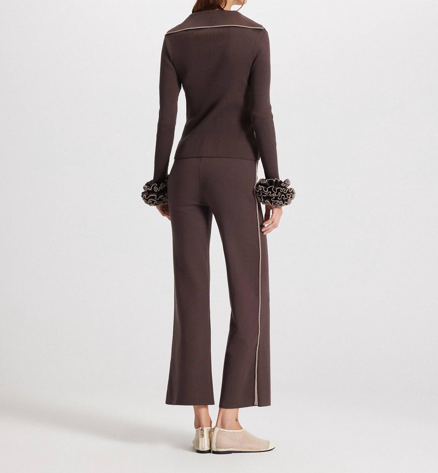 Theo The Label - Women's Nomia Wide Leg Knit Pants
