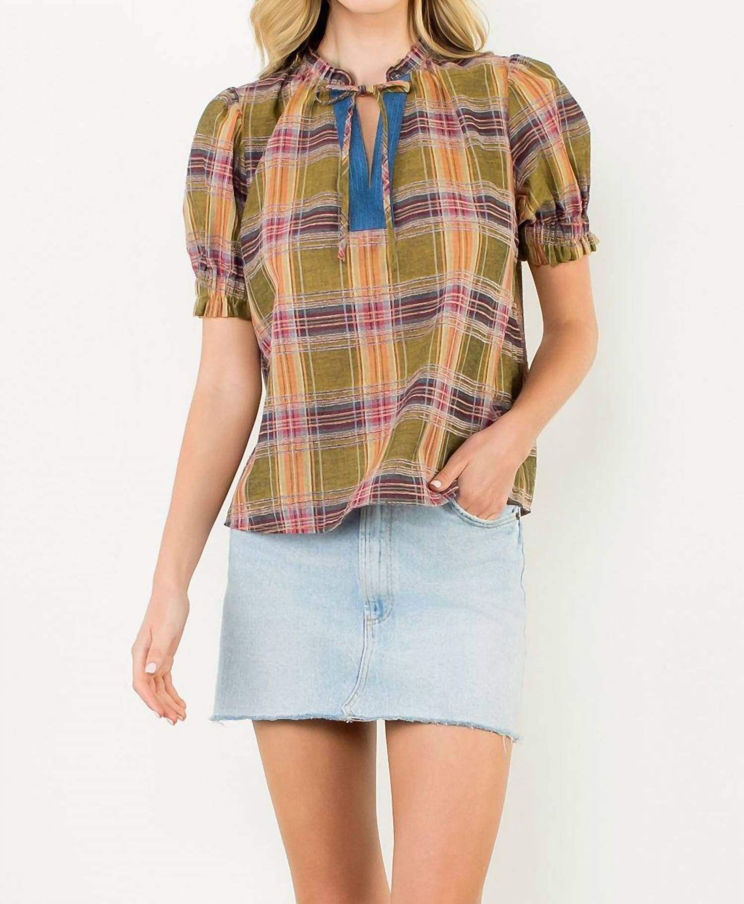 Thml - Cinda Plaid Top