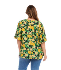 Karen Kane - Puff Sleeve Top - Plus
