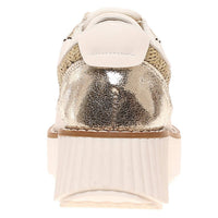 Pierre Dumas Women's Sweet 1 Sneaker in gold combo - women's sneaker - alternate view
