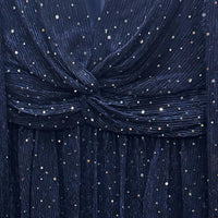 Eliza J Sparkling Long Sleeve Maxi Dress in navy - women's dress - alternate view
