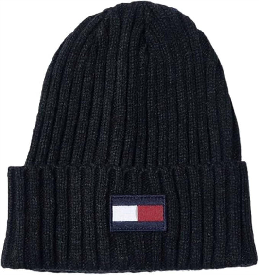 Tommy Hilfiger - Men's Fleece Big Flag Beanie Hat