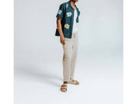 Wax London - Men's Flower Applique Didcot Short Sleeve Shirt