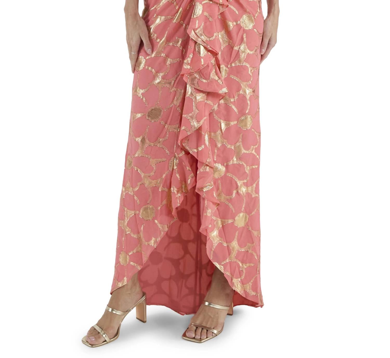 Ramy Brook - Daisy Goldie Floral Strapless Gown