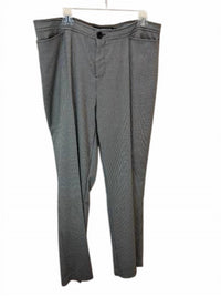 Windridge by Cheryl Nash Women Houndstooth Straight Leg Pant in black white - women's pants