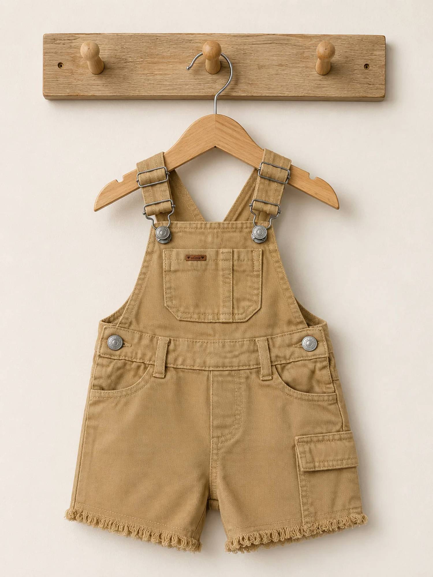 Milon - Girl's Frayed Detailing Overalls