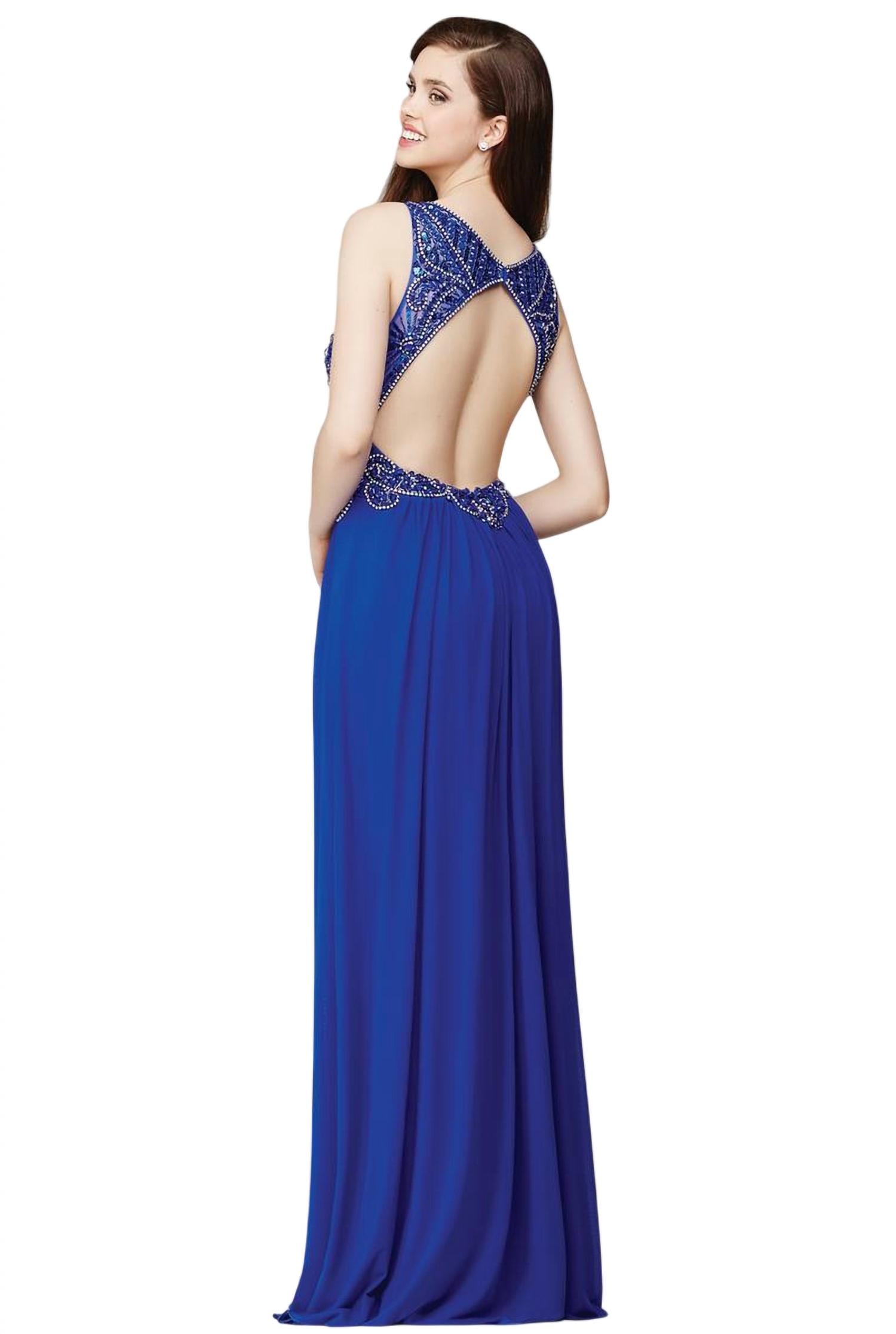 Jovani - Beaded Sleeveless Prom Dress