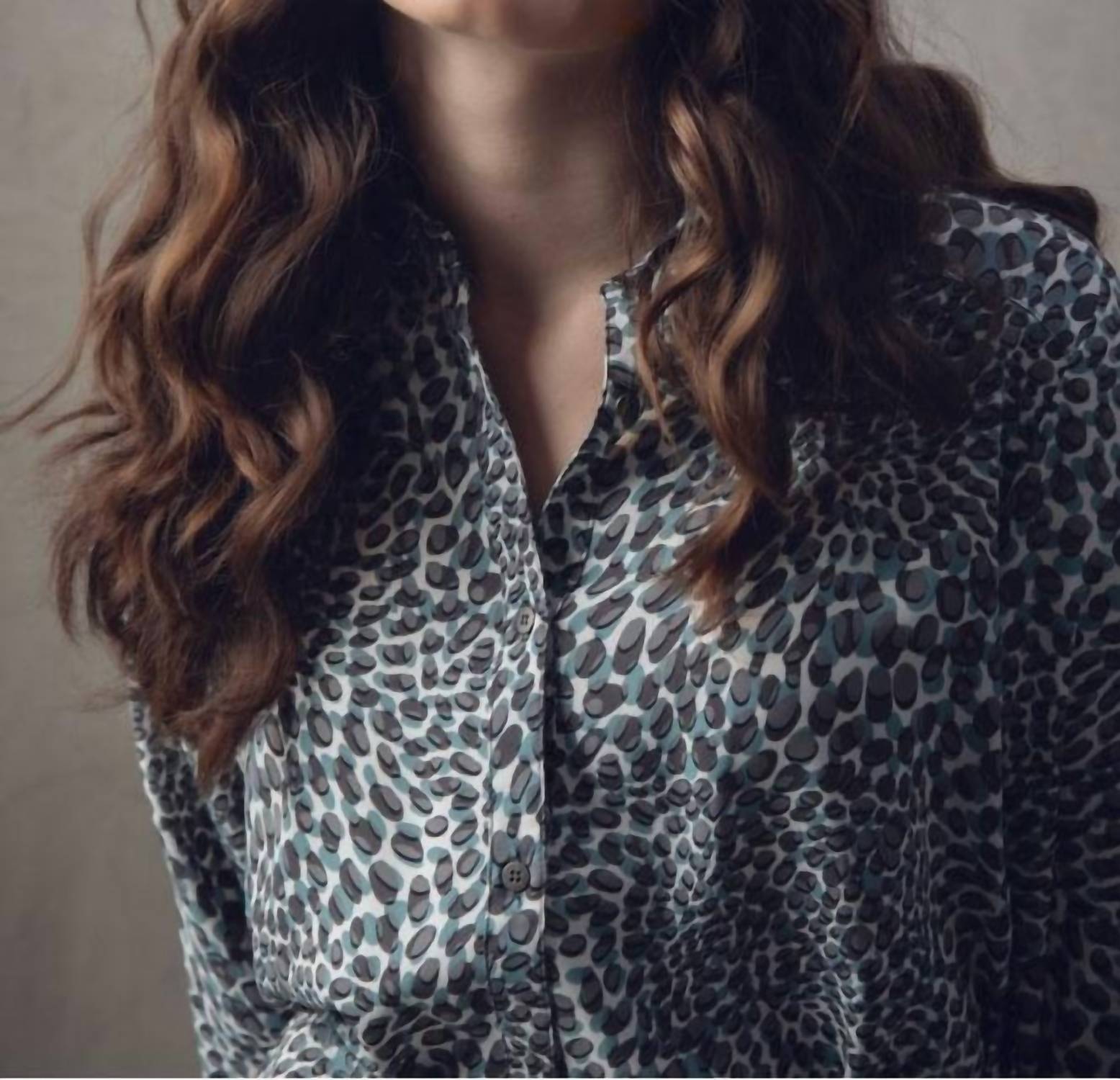 Marble - Collared Fit & Flare Dress