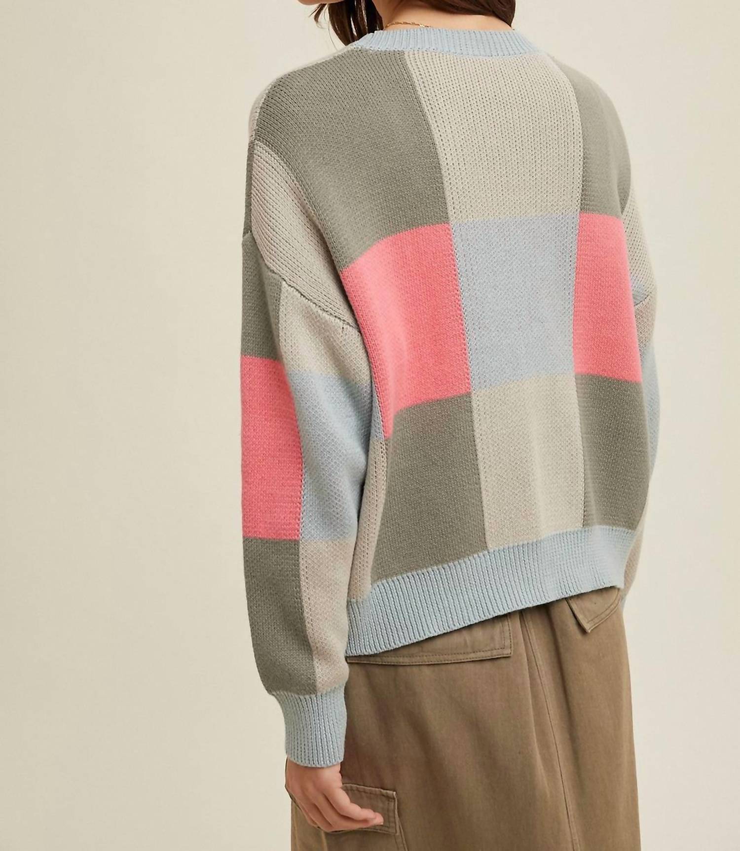 Wishlist - Colorful Check Sweater