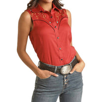 Rock & Roll Denim - Sleeveless Snap Front Western Shirt