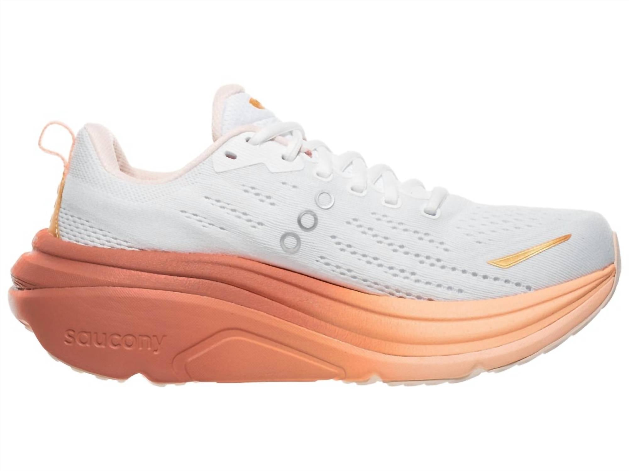 SAUCONY Women's Hurricane 25 Sneaker in white cameo - women's sneaker - alternate view