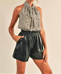 Reset By Jane - Zaria Faux Leather Shorts