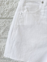 Veronica Beard - Ellis Crossover Waistband Denim Shorts