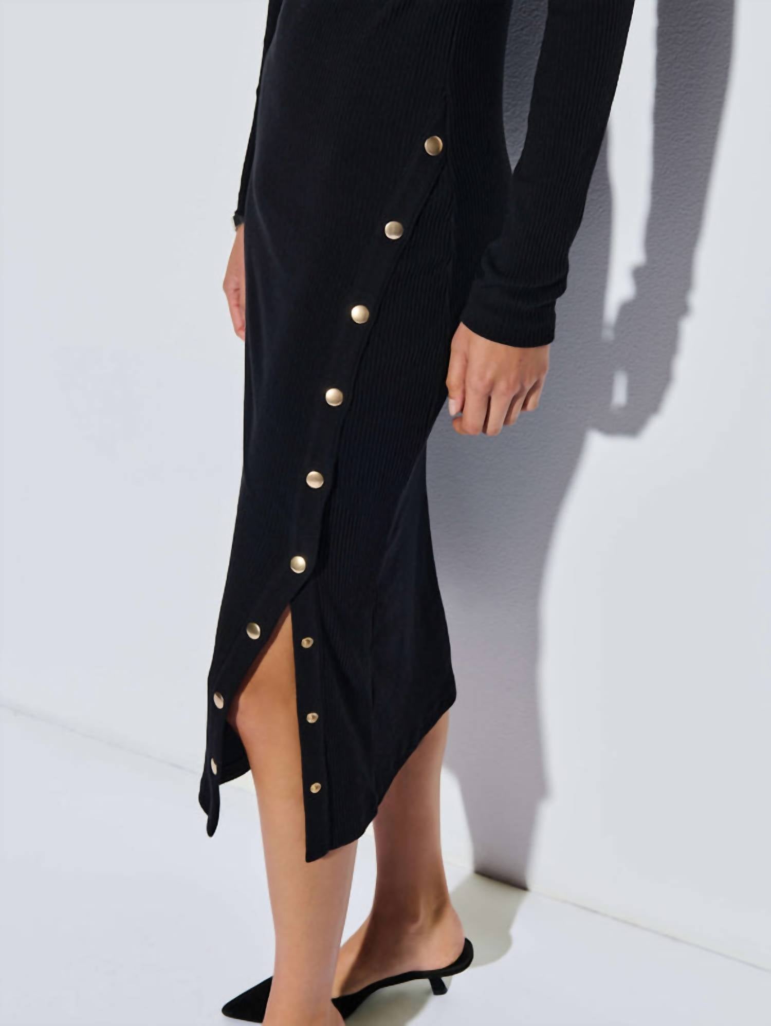 Nation Ltd - Leni Side Snap Midi Dress