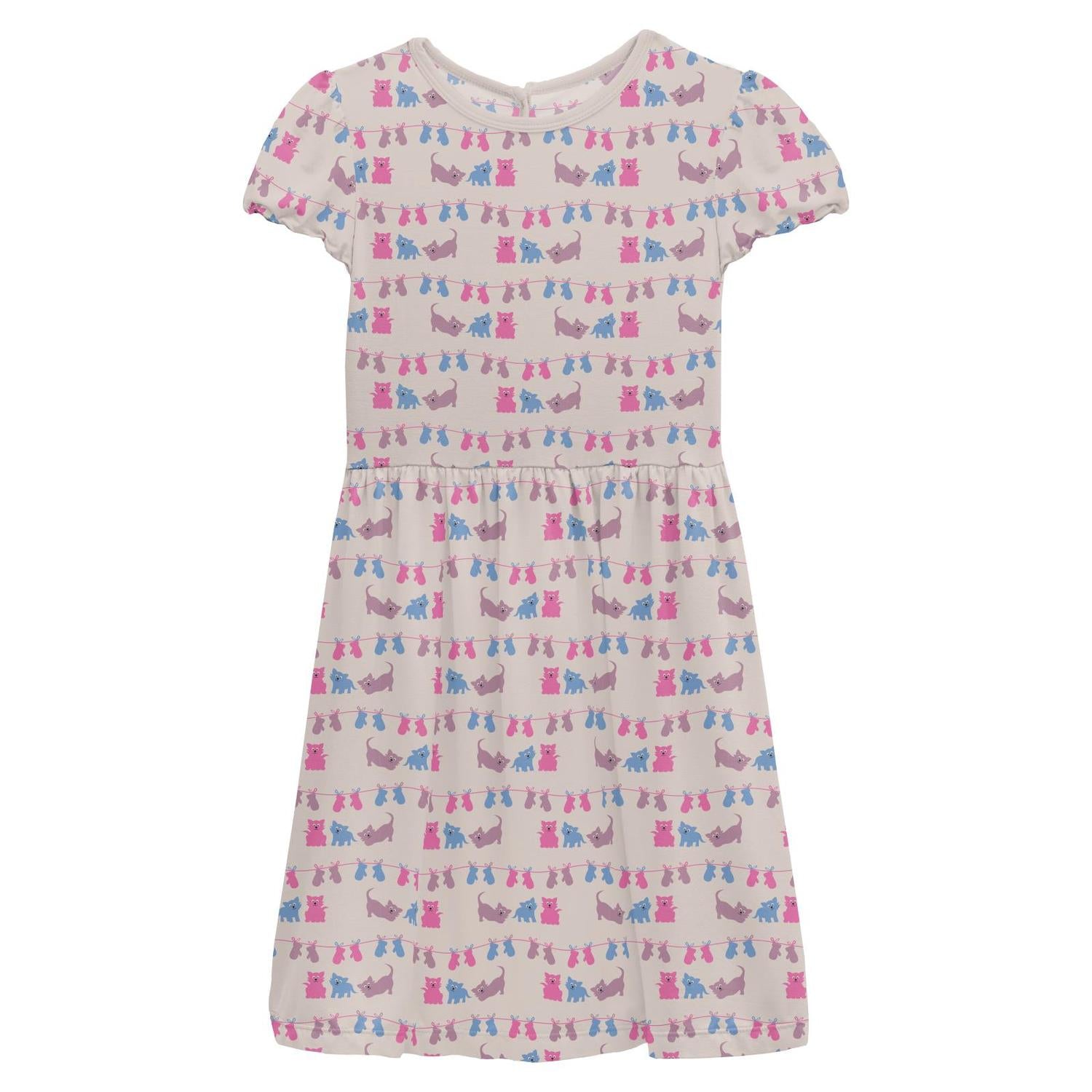 Kickee - Girls' Bamboo Flutter Sleeve Twirl Dress