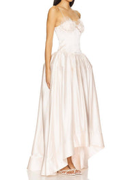 for Love & Lemons Nara Gown in pink - women's dress - detail view